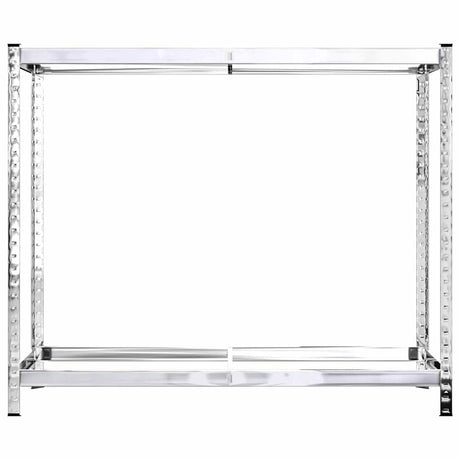 Vidaxl-Reifenregal 2-layer 110x40x110 cm Stahl Silberfarbe