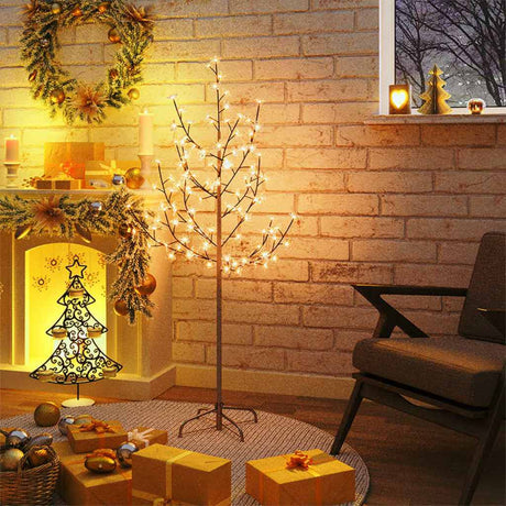 Vidaxl Boom Cherry Blossom 84 LEDs warm weiß 120 cm