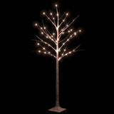 VidaXL Birke LED 72 LEDs warmweiß 150 cm weiß