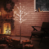 VidaXL Birke LED 72 LEDs warmweiß 150 cm weiß