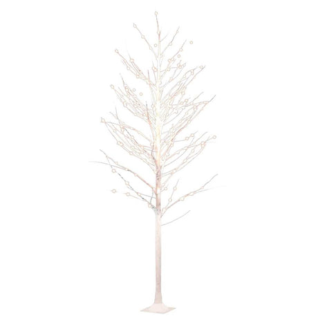 VidaXL Birke LED 240 LEDs warmweiß 300 cm weiß