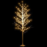 VidaXL Birke LED 240 LEDs warmweiß 300 cm weiß