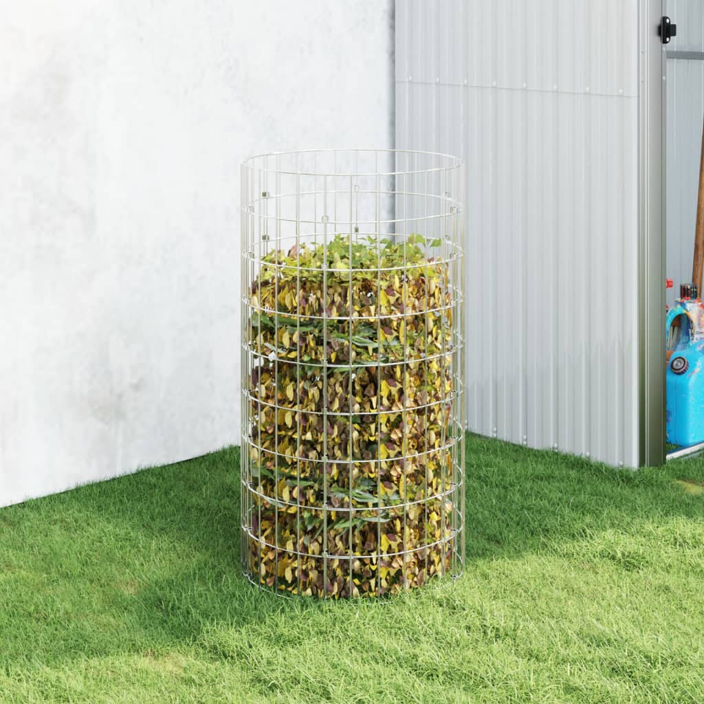 Vidaxx Kompostbehälter ø50x100 cm aus verzinktem Stahl