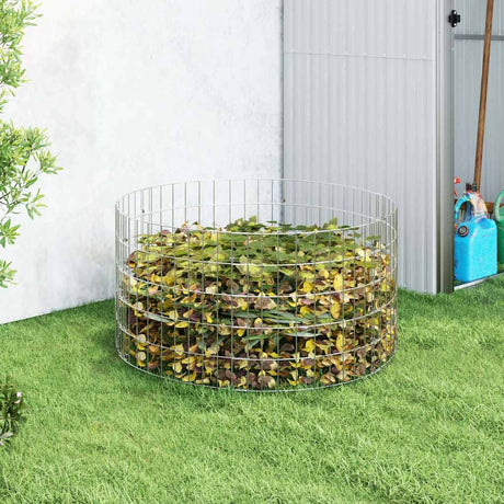 Vidaxl compostbak ø100x50 cm gegalvaniseerd staal