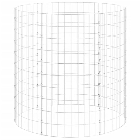 Vidaxl -Kompostbehälter Ø100x100 cm verzinkter Stahl