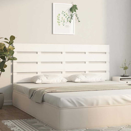 Vidaxl hoofdbord 200x3x80 cm massief grenenhout wit