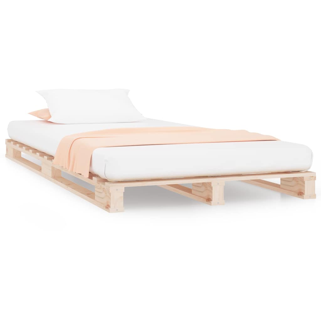 Vidaxl palletbed massief grenenhout 90x190 cm