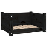 Vidaxl Hundekorb 55,5 x 45,5 x 28 cm Festkiefer Kiefer Schwarz