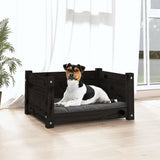 Vidaxl Hundekorb 55,5 x 45,5 x 28 cm Festkiefer Kiefer Schwarz