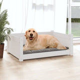 Vidaxl Hundekorb 75,5 x 55,5 x 28 cm Festkiefer weiß