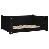 Vidaxl Hundekorb 75,5 x 55,5 x 28 cm Festkiefer Kiefer Schwarz