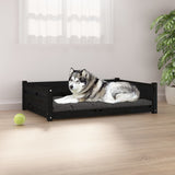 Vidaxl Hundekorb 105,5 x 75,5 x 28 cm Festkiefer Kiefer Schwarz