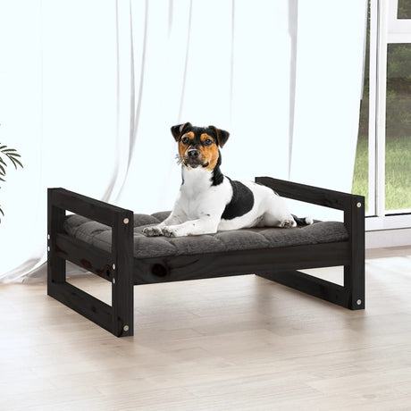 Vidaxl Hundekorb 55,5 x 45,5 x 28 cm Festkiefer Kiefer Schwarz