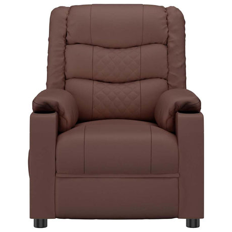 Vidaxl fauteuil verstelbaar kunstleer bruin