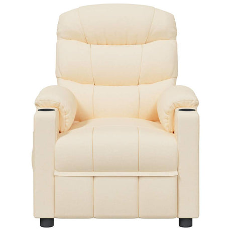 Vidaxl fauteuil verstelbaar stof crèmekleurig