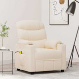 Vidaxl massagestoel stof crèmekleurig