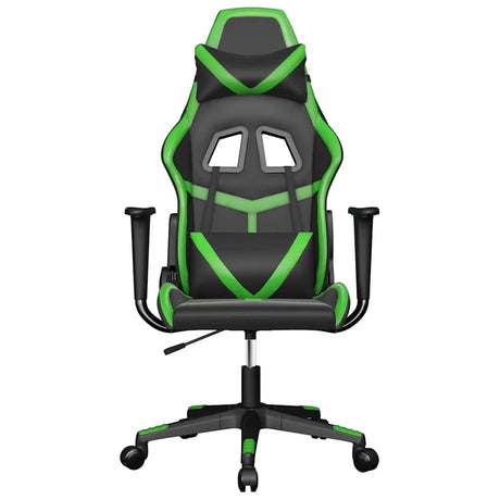 Vidaxl massage gamestoel kunstleer zwart en groen