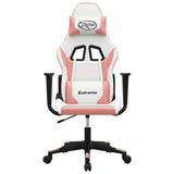 Vidaxl massage gamestoel kunstleer wit en roze