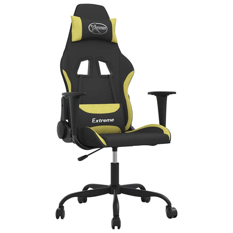 Vidaxl massage gamestoel stof zwart en lichtgroen