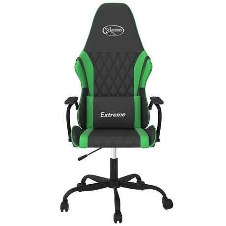 Vidaxl massage gamestoel kunstleer zwart en groen