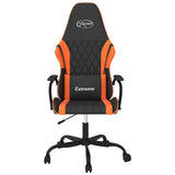 Vidaxl massage gamestoel kunstleer zwart en oranje