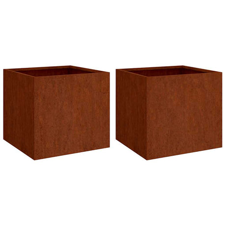 VIDAXL -Pflanzer 2 ST 32x30x29 cm Cortenstaal