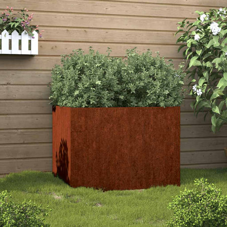 VIDAXL -Planungsbox 62x47x46 cm cortenstaal