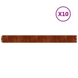 Vidaxl -Gazonkanten 10 Teile 10x103 cm Flexibler Cortenstaal