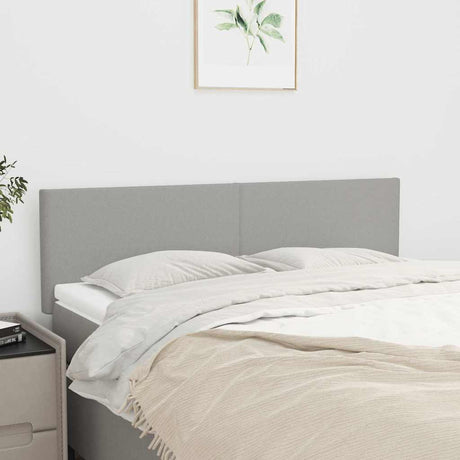 Vidaxl hoofdborden 144x5x78 88 cm stof lichtgrijs