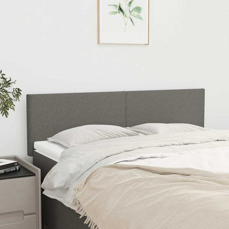Vidaxl hoofdborden 144x5x78 88 cm stof donkergrijs