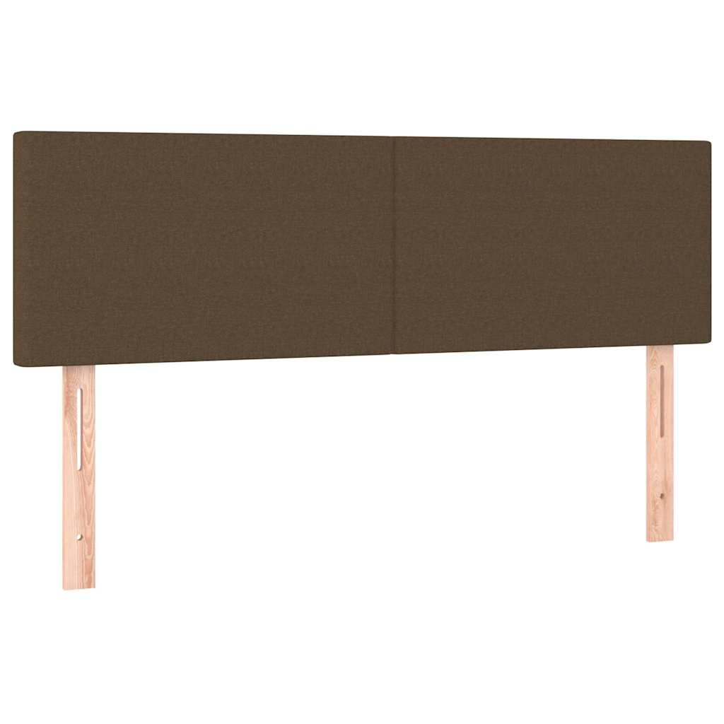 Vidaxl hoofdborden 144x5x78 88 cm stof donkerbruin