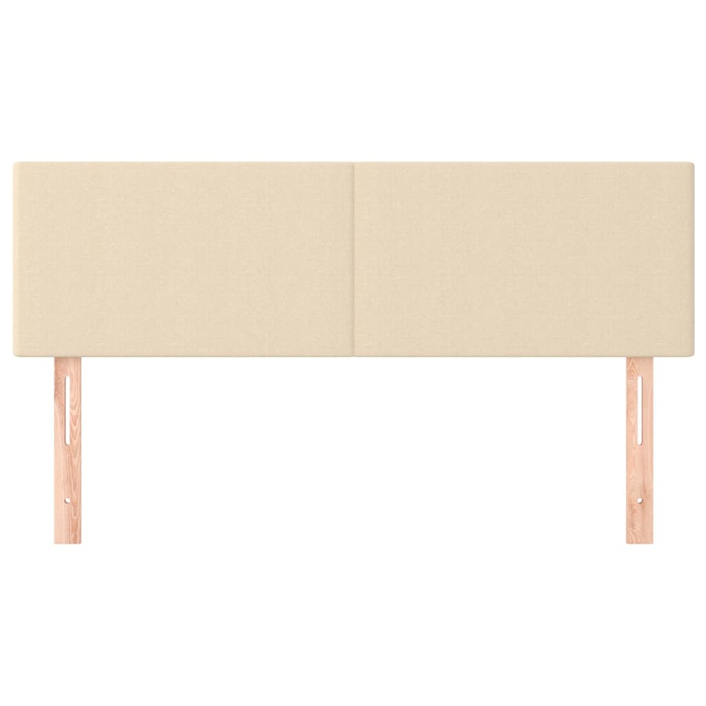Vidaxl hoofdborden 144x5x78 88 cm stof crèmekleurig