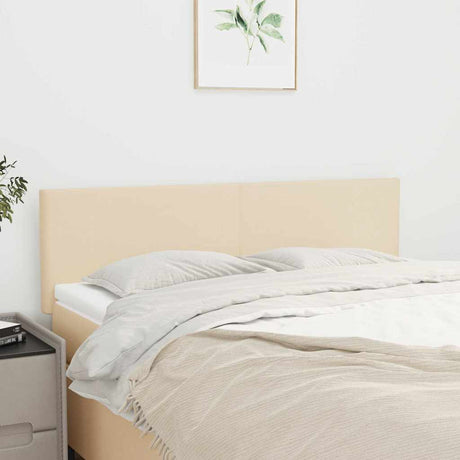 Vidaxl hoofdborden 144x5x78 88 cm stof crèmekleurig