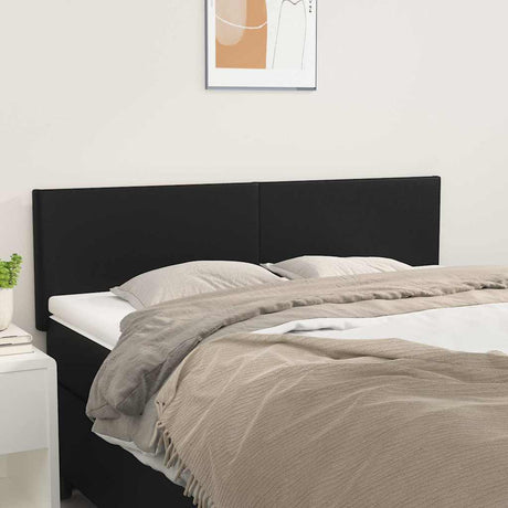 Vidaxl hoofdborden 144x5x78 88 cm kunstleer zwart