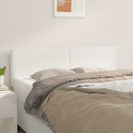 Vidaxl hoofdborden 144x5x78 88 cm kunstleer wit