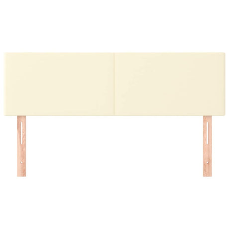 Vidaxl hoofdborden 144x5x78 88 cm kunstleer crèmekleurig