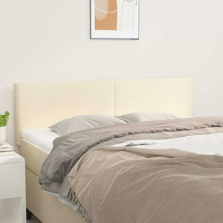 Vidaxl hoofdborden 144x5x78 88 cm kunstleer crèmekleurig