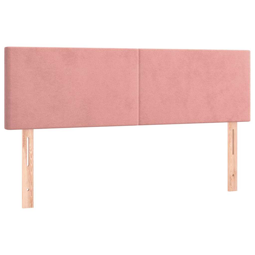 Vidaxl hoofdborden 144x5x78 88 cm fluweel roze