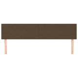 Vidaxl hoofdborden 2 st 80x5x78 88 cm stof donkerbruin
