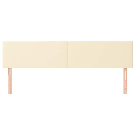 Vidaxl hoofdborden 160x5x78 88 cm kunstleer crèmekleurig