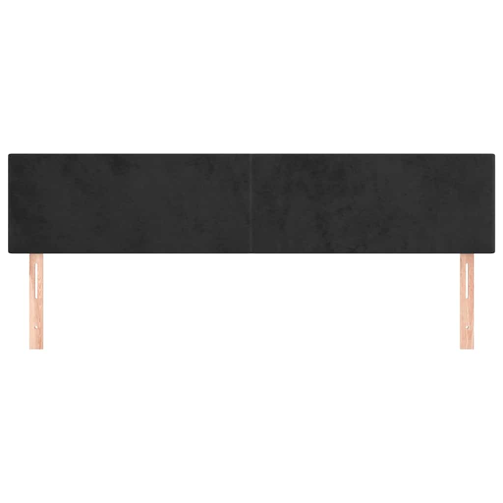 Vidaxl hoofdborden 160x5x78 88 cm fluweel zwart