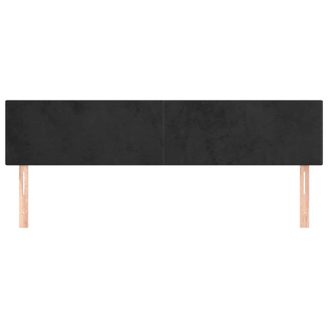 Vidaxl hoofdborden 160x5x78 88 cm fluweel zwart