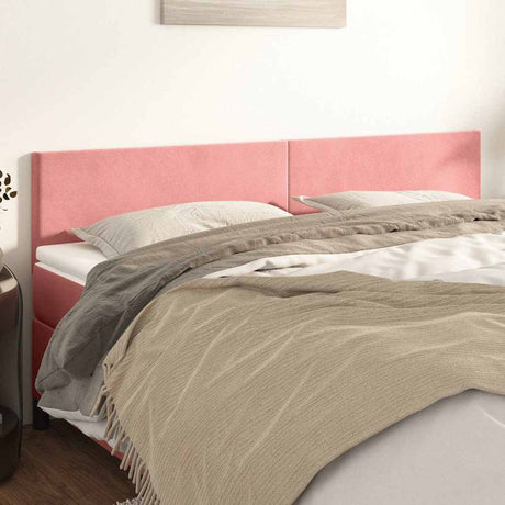 Vidaxl hoofdborden 160x5x78 88 cm fluweel roze