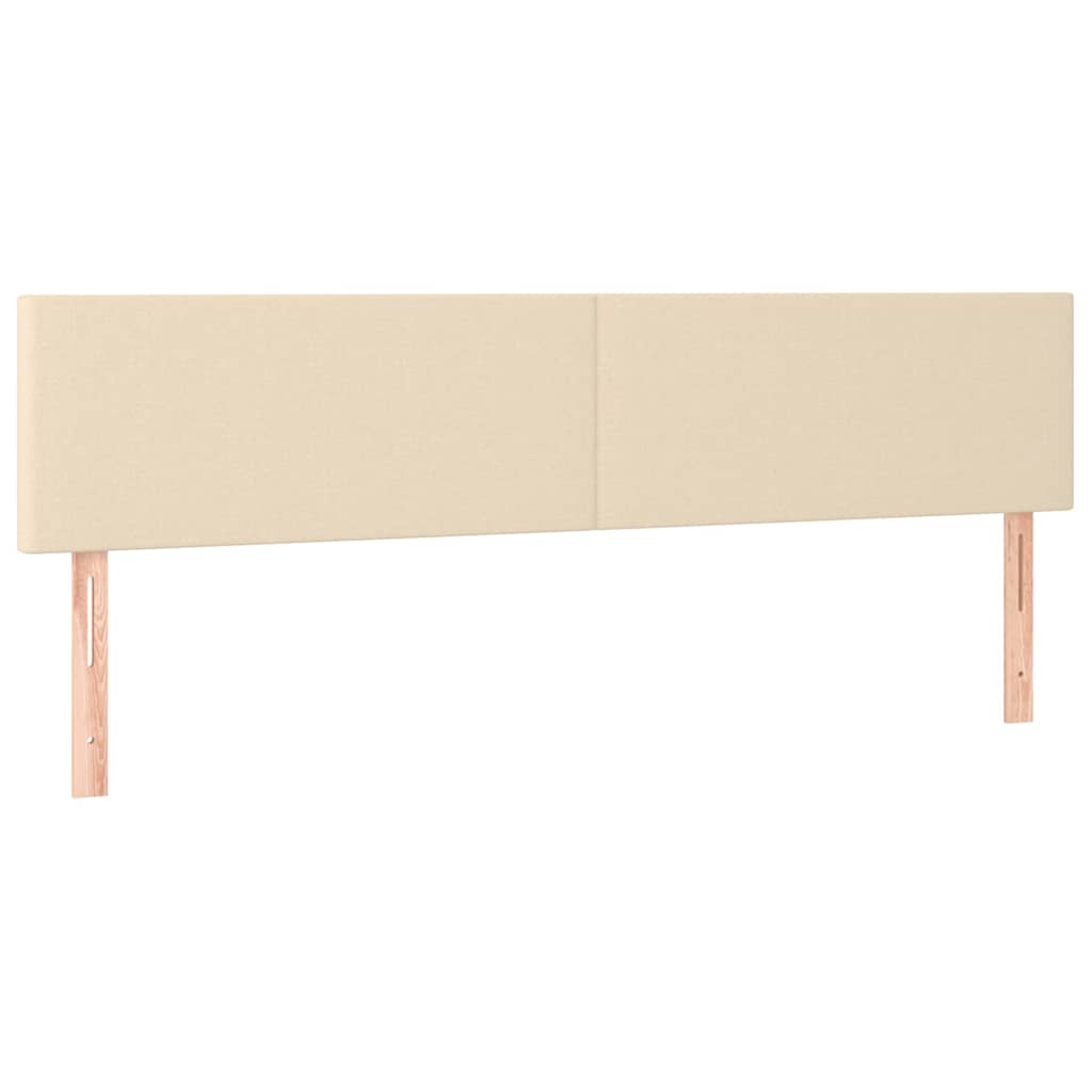 Vidaxl hoofdborden 180x5x78 88 cm stof crèmekleurig