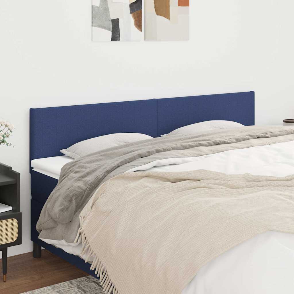 Vidaxl hoofdborden 180x5x78 88 cm stof blauw