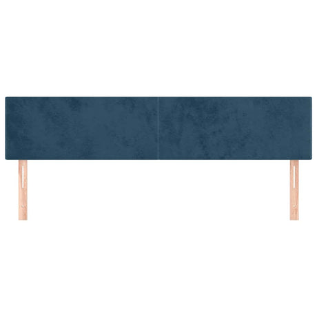 Vidaxl hoofdborden 180x5x78 88 cm fluweel donkerblauw