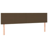 Vidaxl hoofdborden 200x5x78 88 cm stof donkerbruin