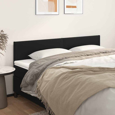Vidaxl hoofdborden 200x5x78 88 cm kunstleer zwart