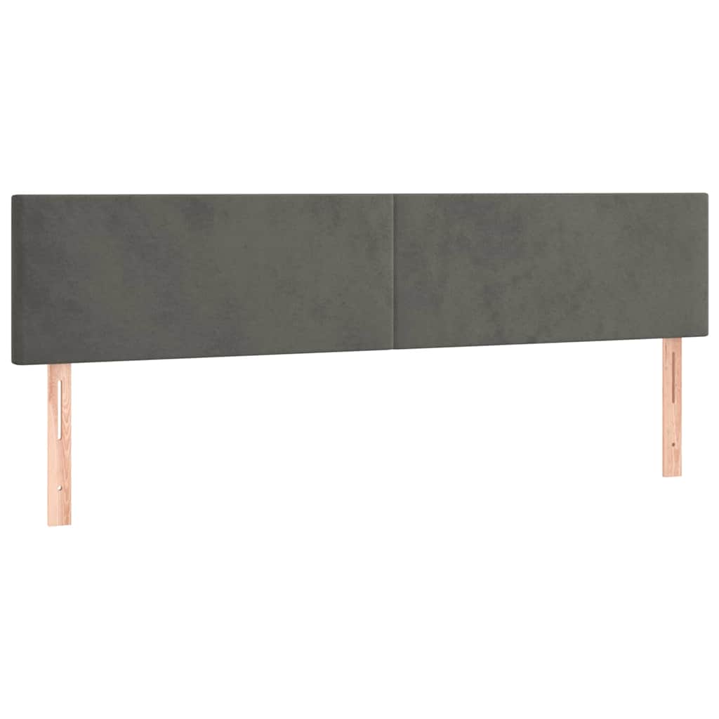 Vidaxl hoofdborden 200x5x78 88 cm fluweel donkergrijs