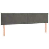 Vidaxl hoofdborden 200x5x78 88 cm fluweel donkergrijs
